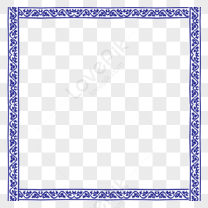 Blue And White Porcelain Border PNG Images With Transparent Background ...