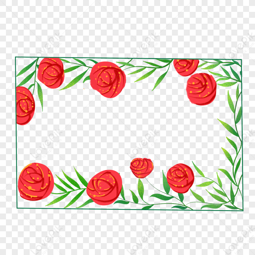 Cartoon Red Rose Border Png Image Free Download And Clipart Image For Free  Download - Lovepik | 401531601