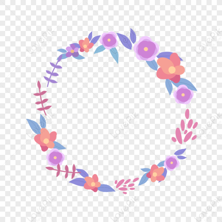 Colored Flower Wreath PNG Transparent Image And Clipart Image For Free ...