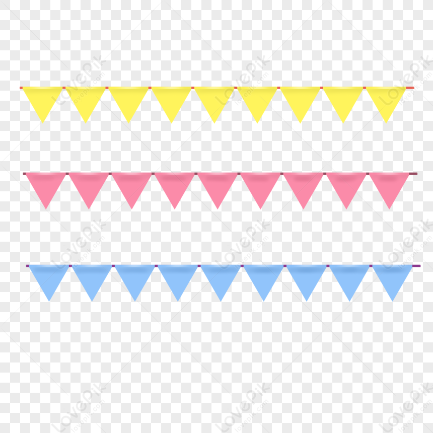 Colored Small Flag Dividing Line PNG Transparent Background And Clipart ...