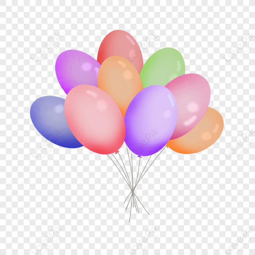 Colorful Balloons PNG White Transparent And Clipart Image For Free ...