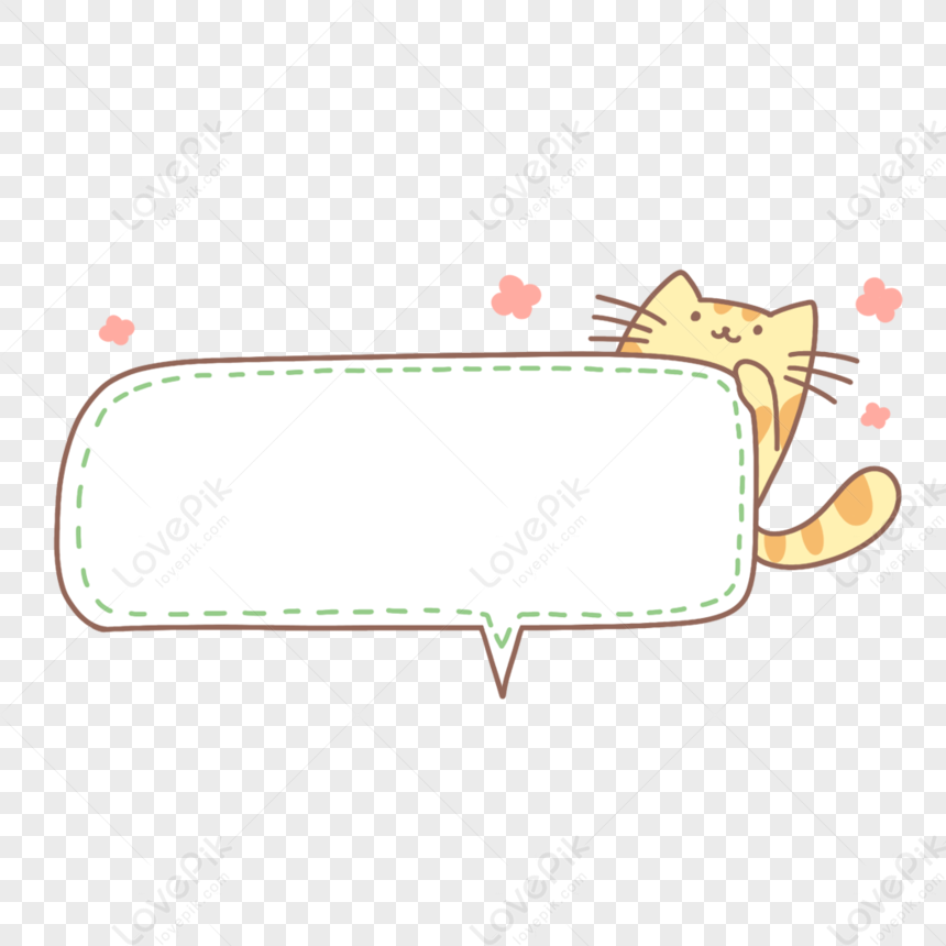 Cute Kitten Dialog Bubble Box, Kittens, Bubbles, Bubble Box PNG Picture ...