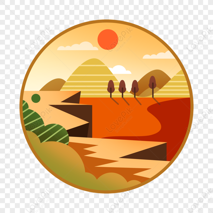 Oasis Logo Design Vector Illustration Water In The Middle Of The Desert  Concept Stock Illustration - Download Image Now - iStock