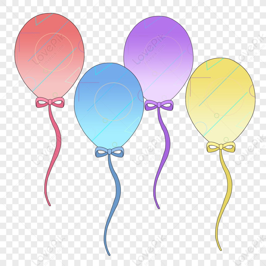 Floating Balloon, Balloon, Decorative Pattern, Floating Element PNG ...