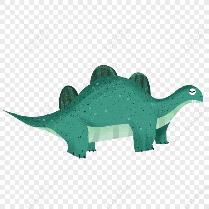 Bonito desenho de dinossauro verde em fundo branco