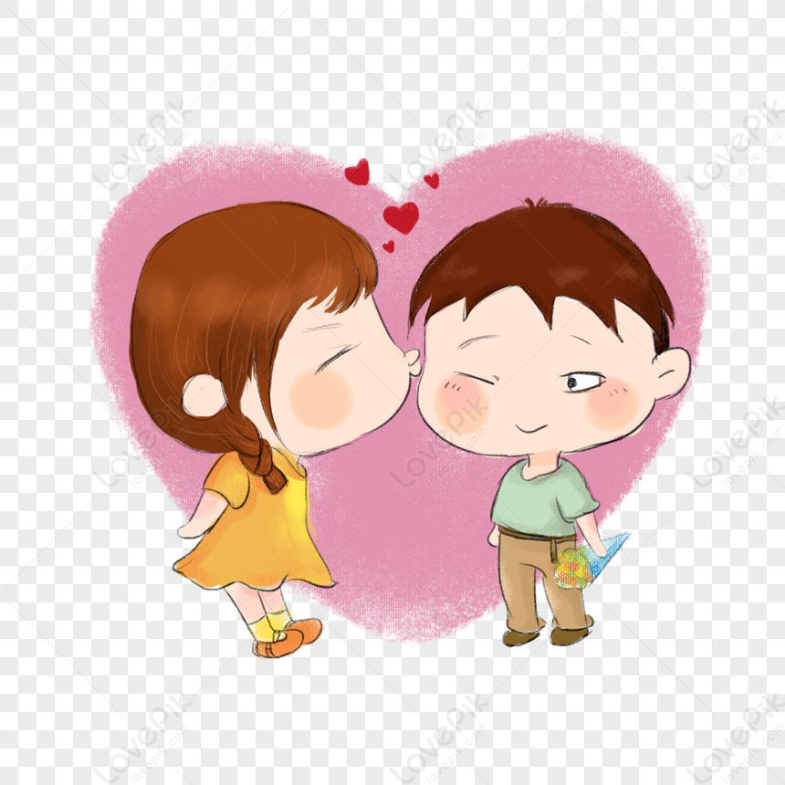 Hand Drawn Cute Couple Love PNG Free Download And Clipart Image For Free  Download - Lovepik | 401524083
