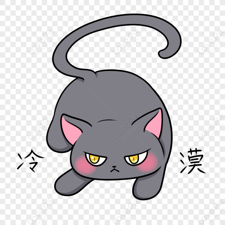 angry black cat clip art
