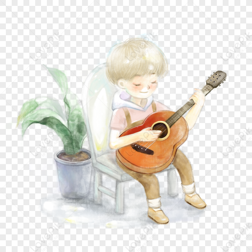 Learning Guitar PNG Transparent Background And Clipart Image For Free  Download - Lovepik | 401526870