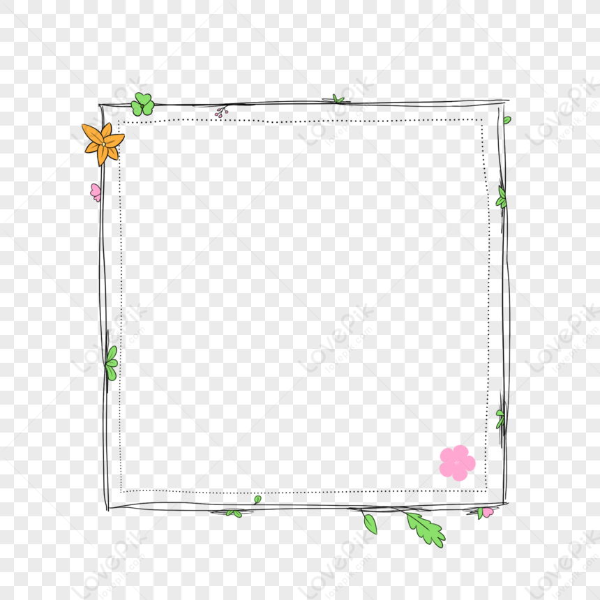 Line Border, Square Outlines, Black Line, Line Frame PNG Picture And ...