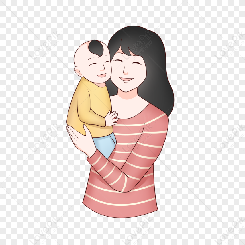 Draw mom bear and baby hug with love For mother'day. Stock Vector | Adobe  Stock