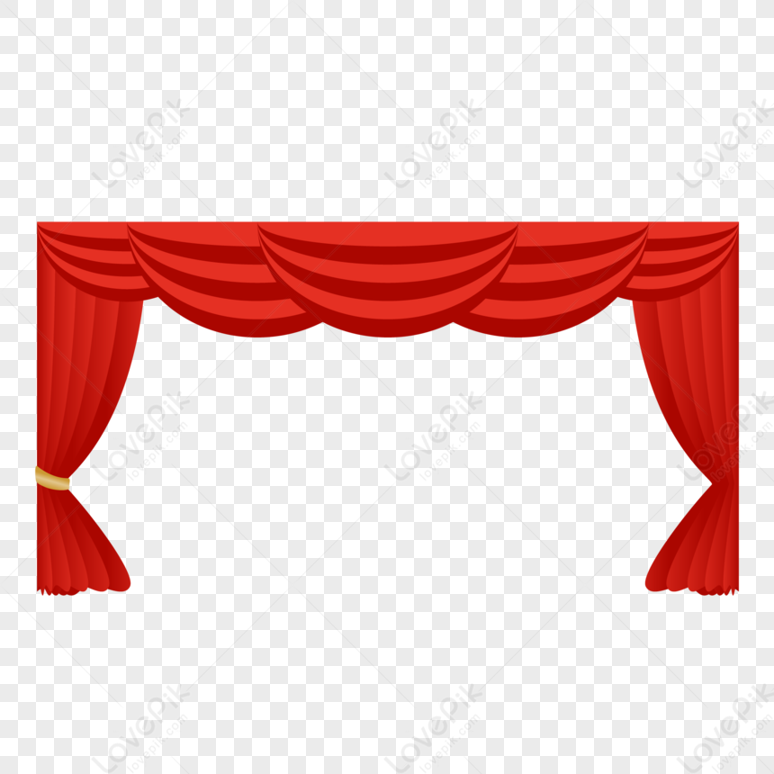 Red Curtain, Curtain Decoration, Curtain Material, Stage Curtain PNG ...