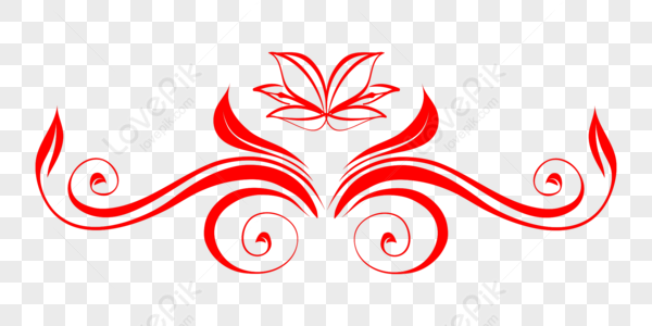 ảnh Hoa văn màu đỏ PNG