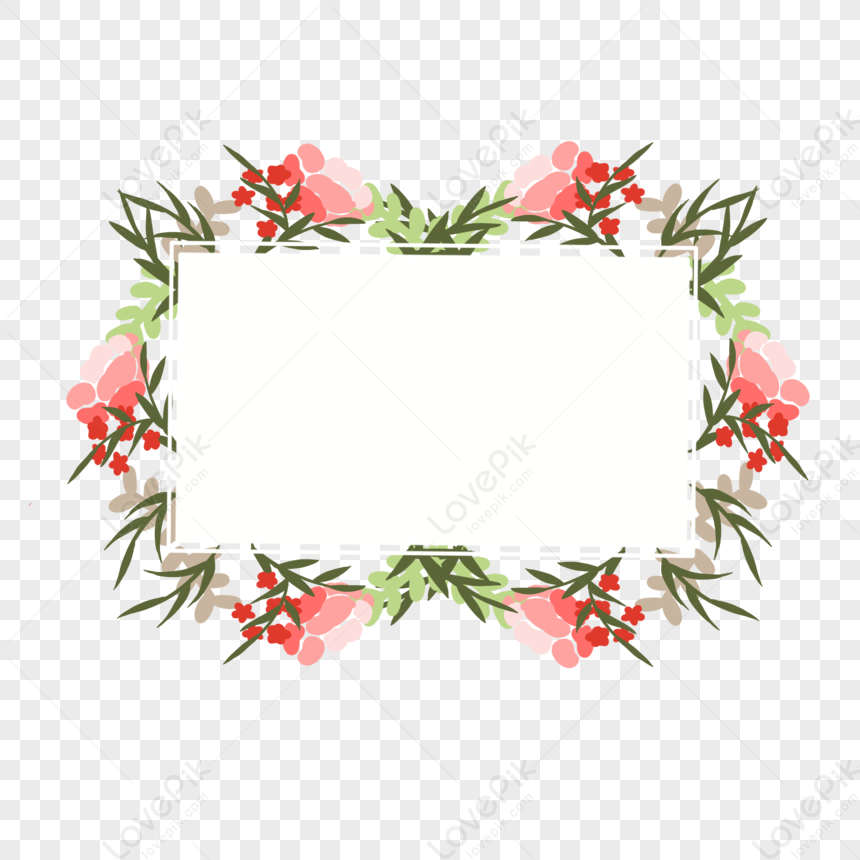 Safflower Rectangular Frame Png Free Download And Clipart Image For 