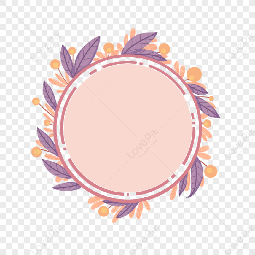 Sharp Leaved Plant Round Border PNG Image And Clipart Image For Free ...