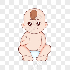 Free Baby Cartoon Hand Drawn Small Fresh PNG White Transparent PNG & PSD  image download - Lovepik