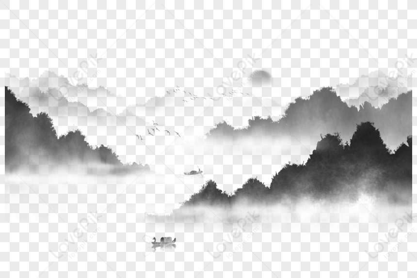 Asian Ink Landscape Painting Nature PNG Hd Transparent Image And ...