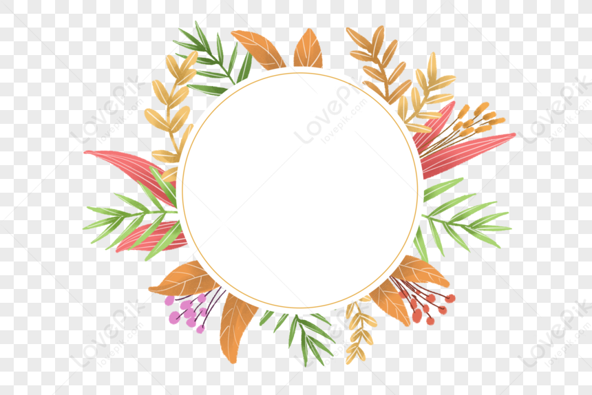 Autumn Border, Fall Circle, Border Material, Autumn PNG Image And ...