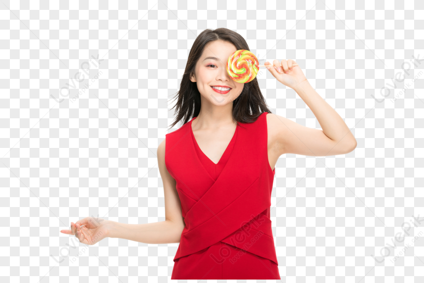 Beautiful Woman Holding Lollipop PNG Picture And Clipart Image For Free  Download - Lovepik | 401574455