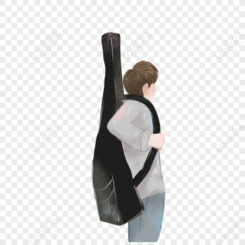 Boy Carrying A Guitar Free PNG And Clipart Image For Free Download ...