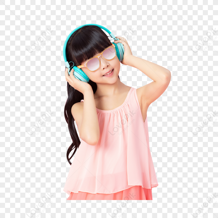Cute Girl Listening To Music Free PNG And Clipart Image For Free ...