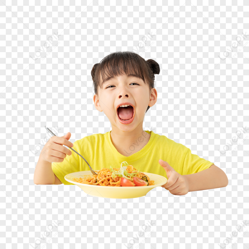 Girl Having Fun Eating Noodles, Noodles, Foreign Girls, Have Fun PNG ...