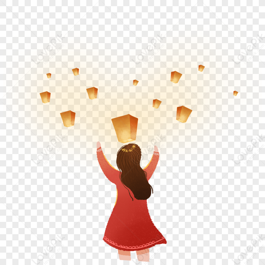 Girl Putting A Hole In The Lamp PNG Free Download And Clipart Image For ...