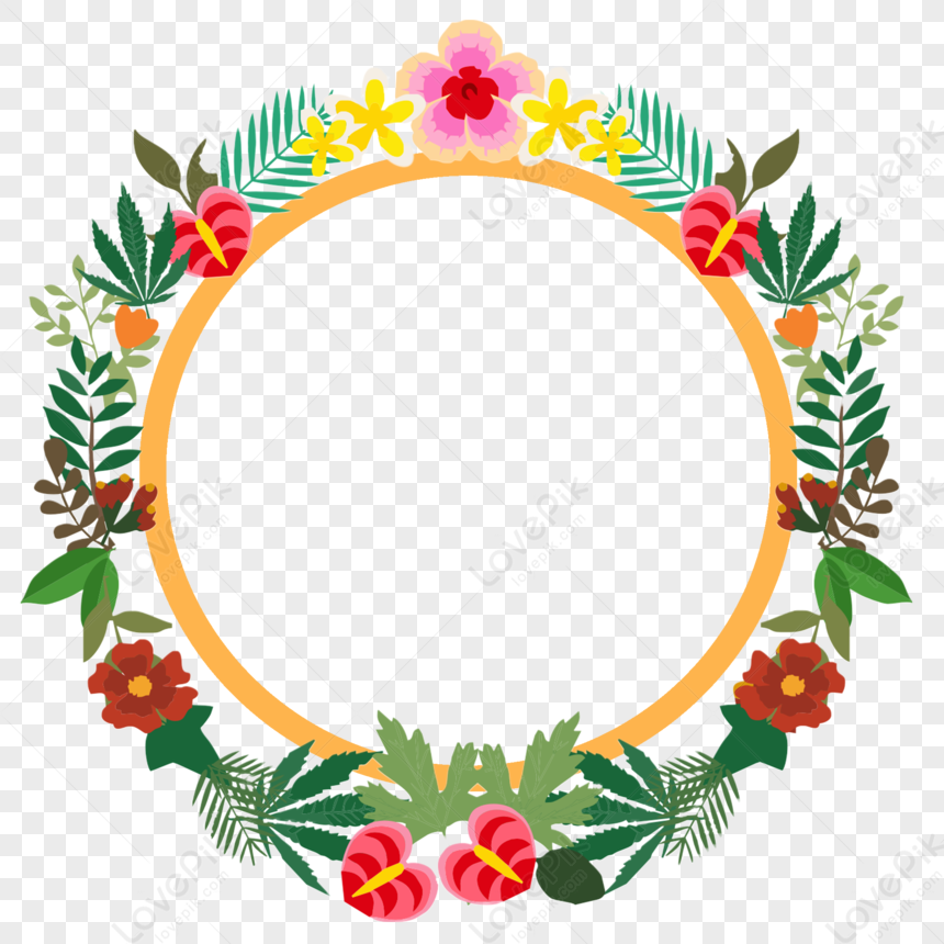 Hand Drawn Autumn Decorative Wreath Border PNG Transparent Image And ...