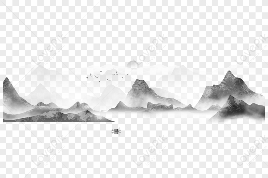 Chinese Landscape Painting Material Png PNG Transparent And Clipart ...