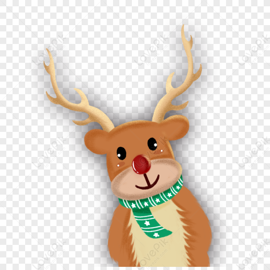 Christmas Elk Cartoon Elk Xmas Elk Png Picture And Clipart Image For