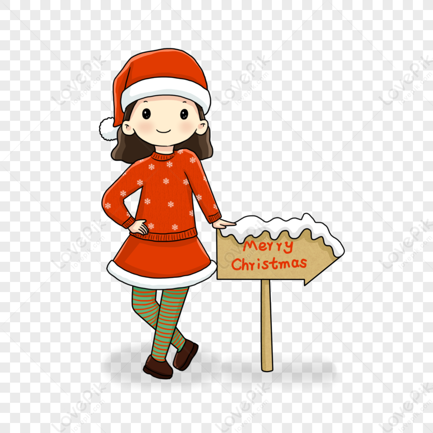 Christmas Girl, Merry Christmas, Signage, Girl PNG Image Free Download ...