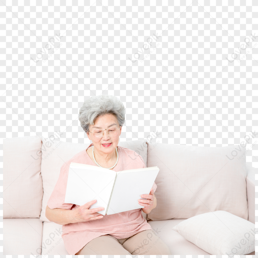 Elderly Reading PNG Image Free Download And Clipart Image For Free ...