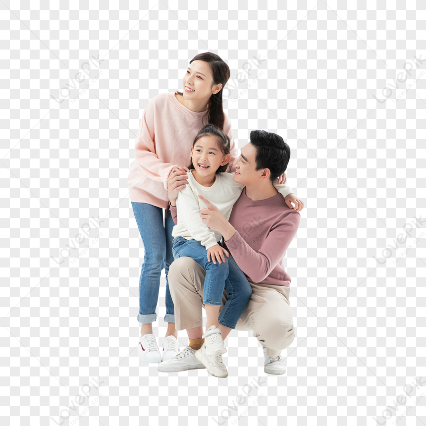 Happy Family Of Three PNG Transparent Background And Clipart Image For Free  Download - Lovepik | 401667620