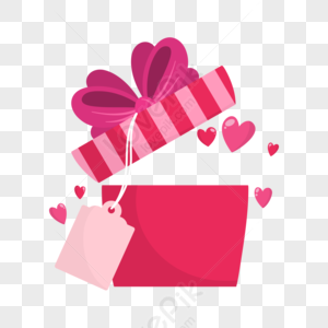 Premium PSD  Pink gift box on transparent background png clipart