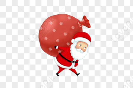 Christmas Santa Claus Dragging Gifts Drawing Illustration Element Gif PNG  Images