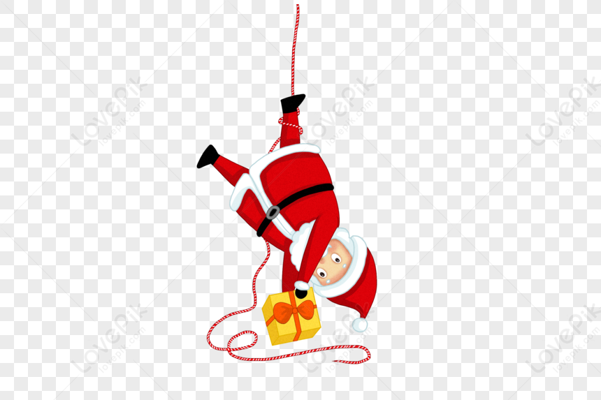 Santa Hanging Upside Down On A Rope, Bite Indicator, Upside Down, Gift PNG  Image Free Download And Clipart Image For Free Download - Lovepik
