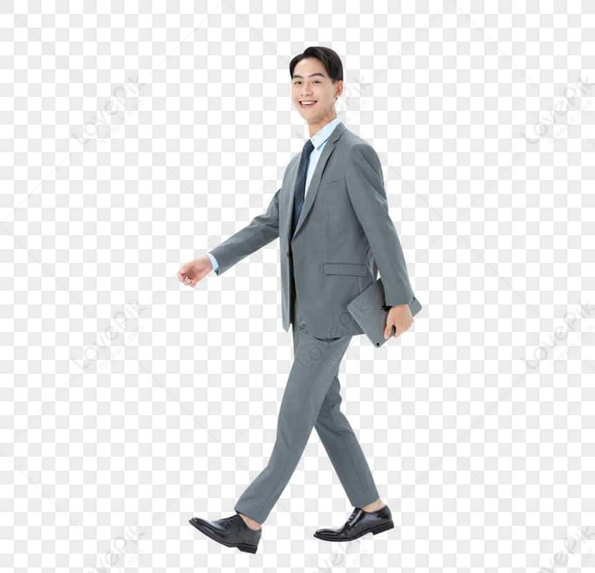 Young Business Male Holding Laptop PNG Image And Clipart Image For Free ...