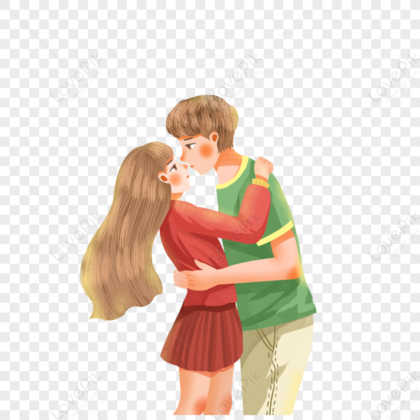 Casal Beija Cartoon Estilo Anime PNG , Doce, Romântico, Rapaz Imagem PNG e  PSD Para Download Gratuito