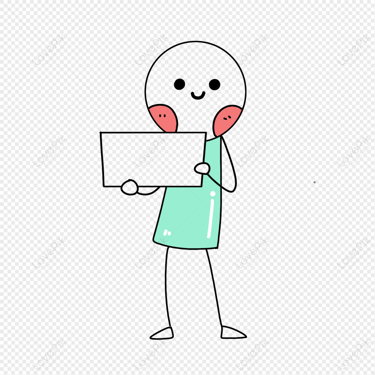 a-stick-figure-of-a-child-holding-a-flyer-png-hd-transparent-image-and