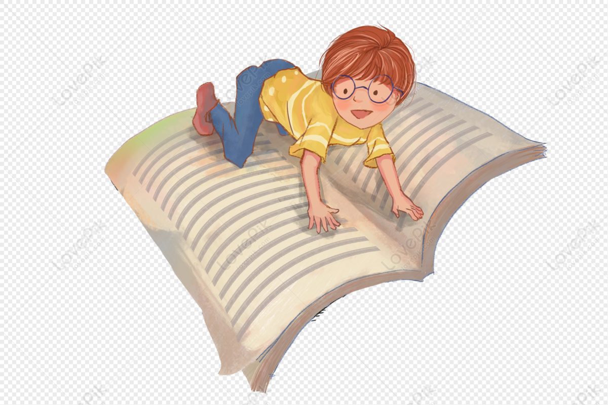 Boy Flying In A Book PNG Picture And Clipart Image For Free Download -  Lovepik | 401721285