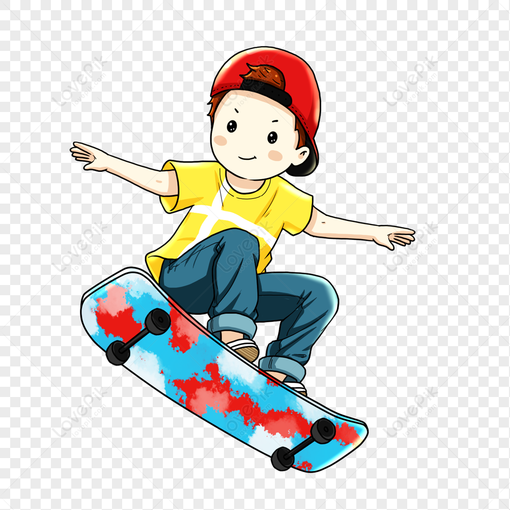 Boy Skateboarding PNG Free Download And Clipart Image For Free Download ...