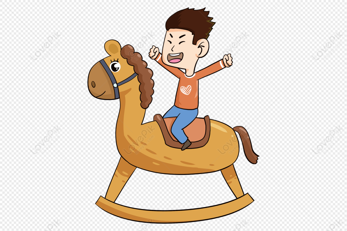 Baixe Menino Jovem Curtindo um Passeio a Cavalo PNG - Creative Fabrica
