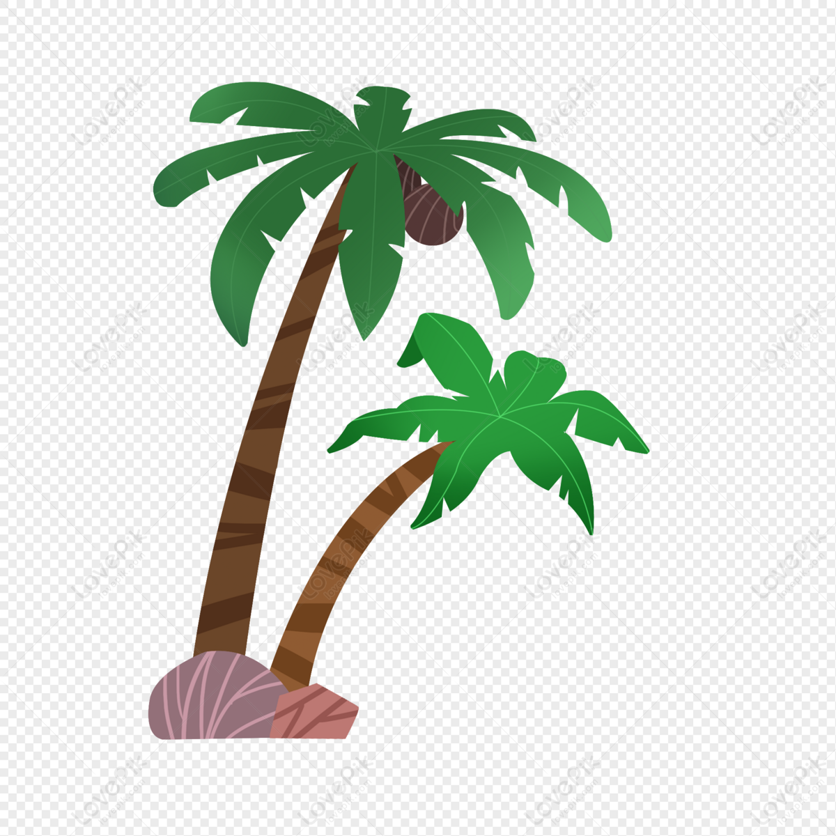 Coconut Tree Cartoon Element PNG Free Download And Clipart Image For Free  Download - Lovepik | 401747903