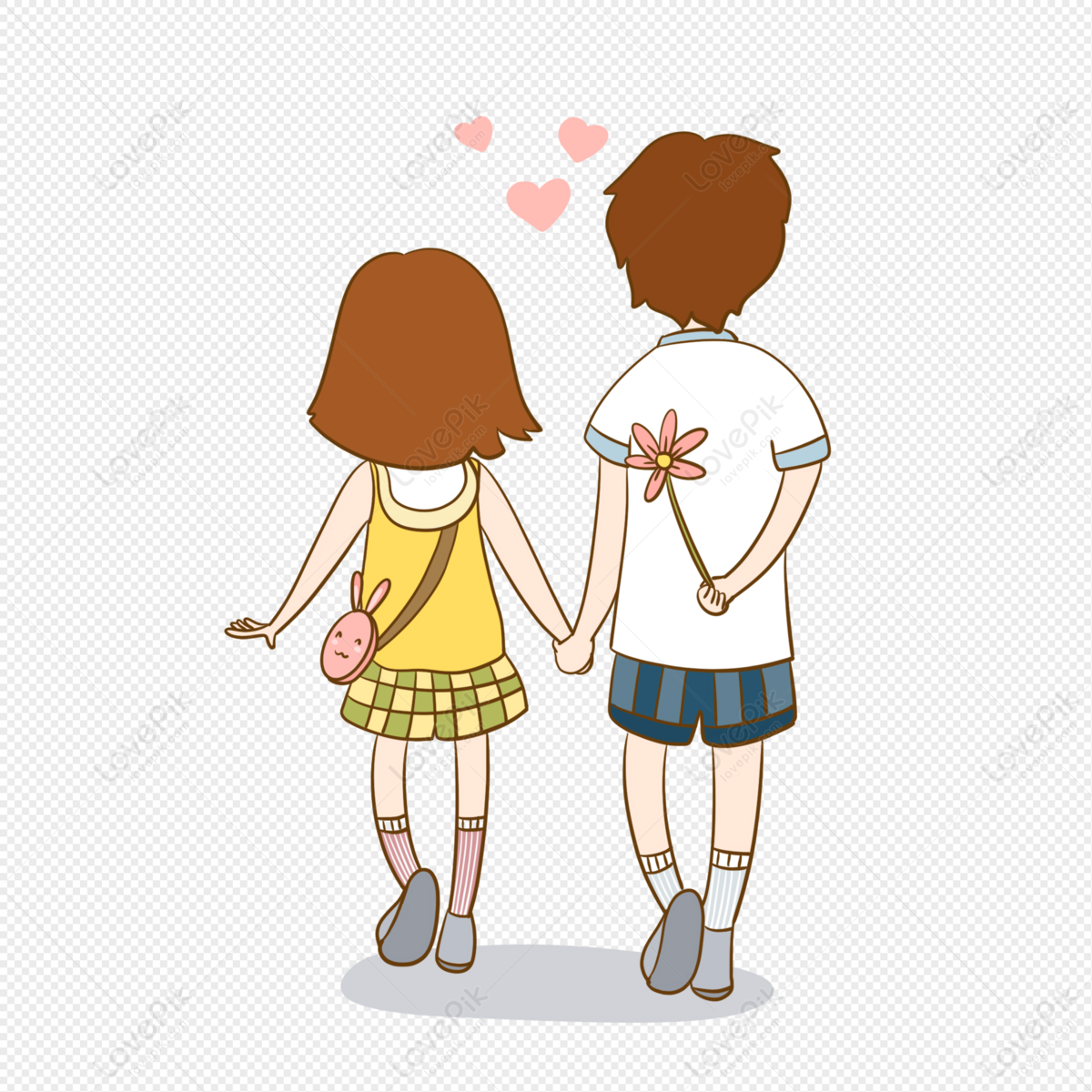 Cartoon Cute Couple Walking Hand In Hand Background, Couple Cartoon  Pictures, Cartoon, Cartoon Powerpoint Background Image And Wallpaper for  Free Download