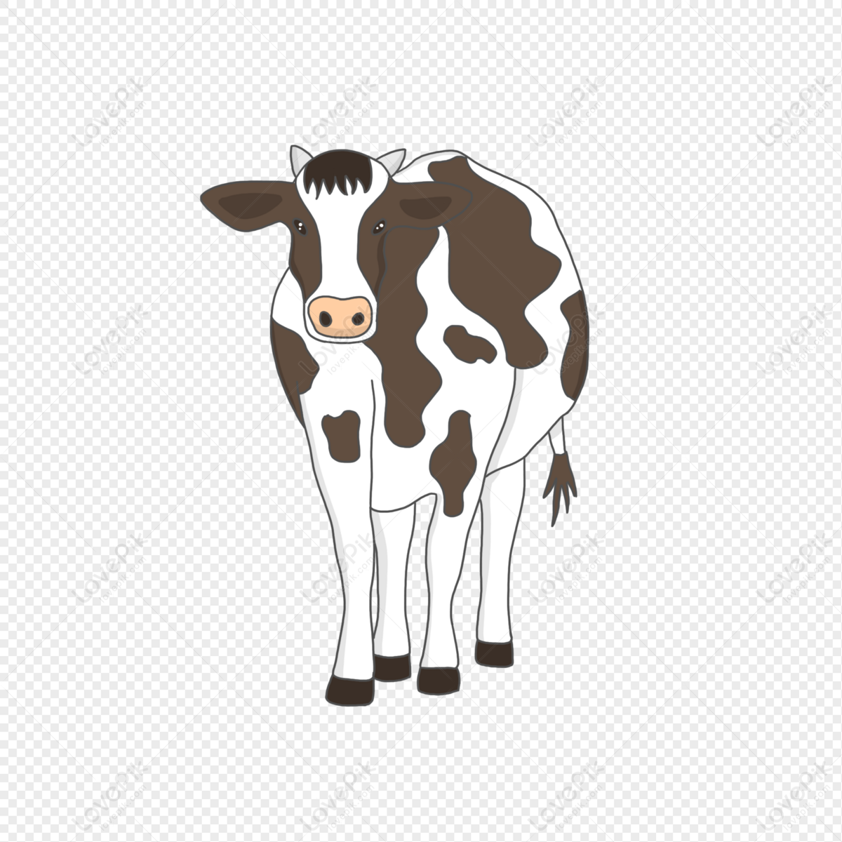 Iconic image of serious cow symbolizing agriculture png download -  3072*3072 - Free Transparent Cow png Download. - CleanPNG / KissPNG