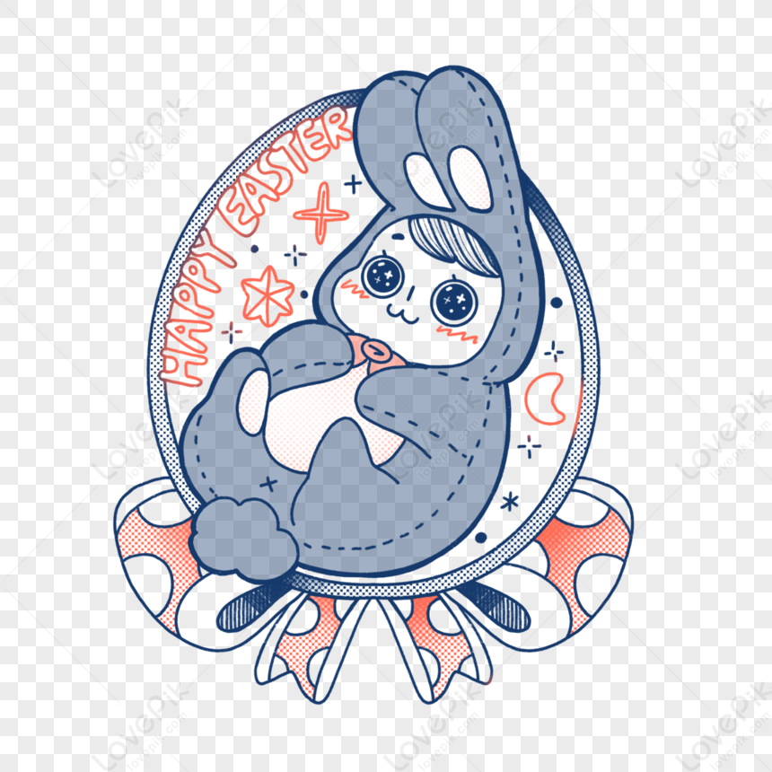 Easter Bunny Stick Figure Easter Bunny Stick Figure Lineart Doodle