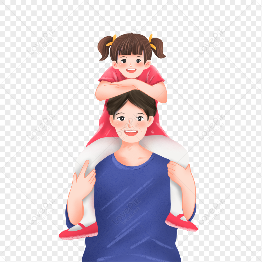 Father Carrying Child, Child, Kids, Father And Child PNG Free Download ...