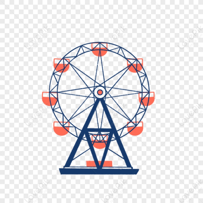 Ferris Wheel Lineart PNG Transparent Background And Clipart Image For ...