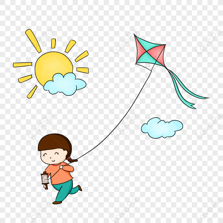 Girl Flying A Kite PNG Transparent And Clipart Image For Free Download -  Lovepik | 401684276
