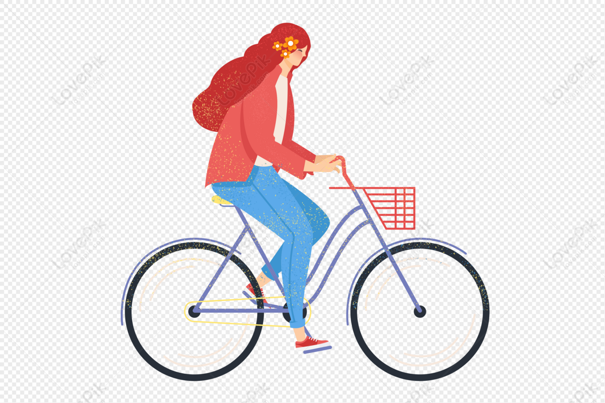 Girl On Bike, Bike Girl, Cycling, Girl PNG Picture And Clipart Image ...