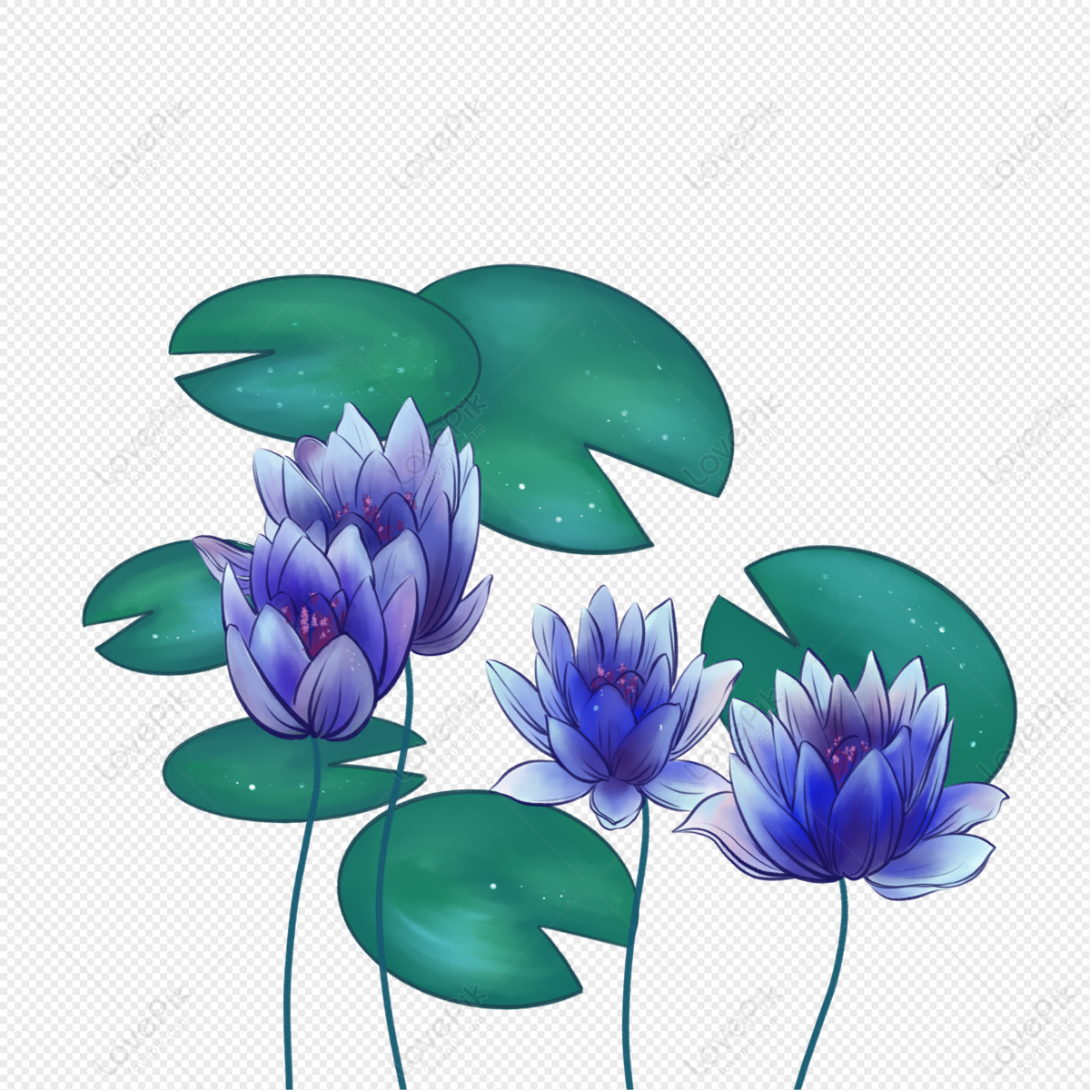 Blue Lily PNG, Vector, PSD, and Clipart With Transparent